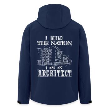 Architect Architect Build The Nation - Men’s Recycled Softshell Jacket by Stanley/Stella - navy - Back - AI Model Male 185 light (185cm)