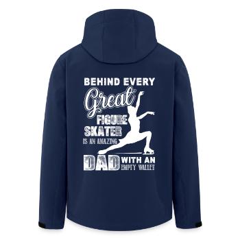 Figure Skating Great Figure Skater Dad - Men’s Recycled Softshell Jacket by Stanley/Stella - navy - Back - AI Model Male 185 light (185cm)