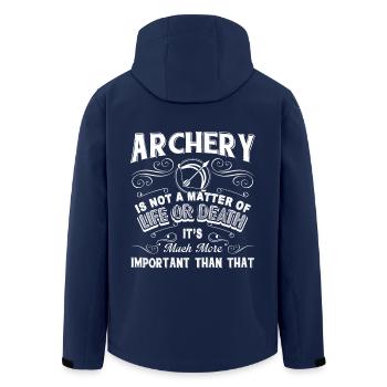 Archery It's Not A Matter Of Life Or Death - Men’s Recycled Softshell Jacket by Stanley/Stella - navy - Back - AI Model Male 185 light (185cm)