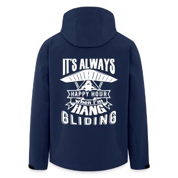 Hang Gliding Hang Gliding Happy Hour - Men’s Recycled Softshell Jacket by Stanley/Stella - navy - Back - AI Model Male 185 light (185cm)