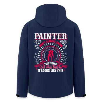 Painter Awesome Painter - Men’s Recycled Softshell Jacket by Stanley/Stella - navy - Back - AI Model Male 185 light (185cm)