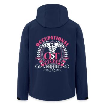 Occupational Therapy For Life - Men’s Recycled Softshell Jacket by Stanley/Stella - navy - Back - AI Model Male 185 light (185cm)