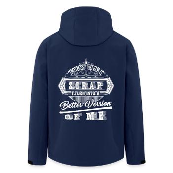 Scrapbooking Everytime I Scrapbook - Men’s Recycled Softshell Jacket by Stanley/Stella - navy - Back - AI Model Male 185 light (185cm)