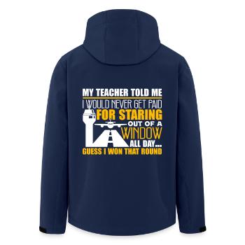Air Traffic Controller I am A Air Traffic Control - Men’s Recycled Softshell Jacket by Stanley/Stella - navy - Back - AI Model Male 185 light (185cm)