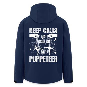Puppeteer Focus On My Puppeteer - Men’s Recycled Softshell Jacket by Stanley/Stella - navy - Back - AI Model Male 185 light (185cm)