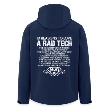 Rad Tech Reasons To Love Rad Tech - Men’s Recycled Softshell Jacket by Stanley/Stella - navy - Back - AI Model Male 185 light (185cm)