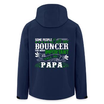 Bouncer Papa - Men’s Recycled Softshell Jacket by Stanley/Stella - navy - Back - AI Model Male 185 light (185cm)