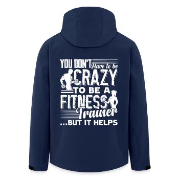 Fitness Trainer Crazy Fitness Trainer - Men’s Recycled Softshell Jacket by Stanley/Stella - navy - Back - AI Model Male 185 light (185cm)
