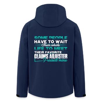 Claims Adjuster Proud Claims Adjuster Parent - Men’s Recycled Softshell Jacket by Stanley/Stella - navy - Back - AI Model Male 185 light (185cm)