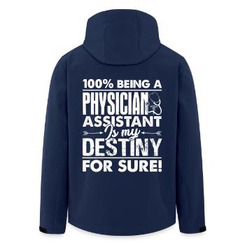 Physician Assistant Is My Destiny For Sure - Men’s Recycled Softshell Jacket by Stanley/Stella - navy - Back - AI Model Male 185 light (185cm)