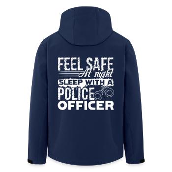 Feel Safe At Night Sleep With Police Officer - Men’s Recycled Softshell Jacket by Stanley/Stella - navy - Back - AI Model Male 185 light (185cm)