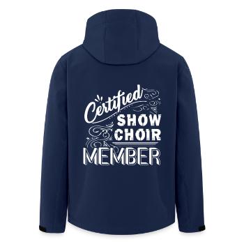 Show Choir Certified Show Choir Member - Men’s Recycled Softshell Jacket by Stanley/Stella - navy - Back - AI Model Male 185 light (185cm)
