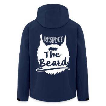 Father's Day Respect The Beard - Men’s Recycled Softshell Jacket by Stanley/Stella - navy - Back - AI Model Male 185 light (185cm)