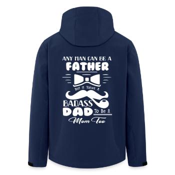 Father's Day Single Dad - Men’s Recycled Softshell Jacket by Stanley/Stella - navy - Back - AI Model Male 185 light (185cm)