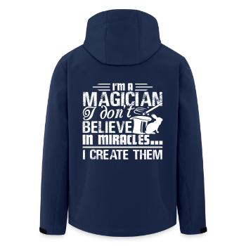 Magician I create Miracles - Men’s Recycled Softshell Jacket by Stanley/Stella - navy - Back - AI Model Male 185 light (185cm)