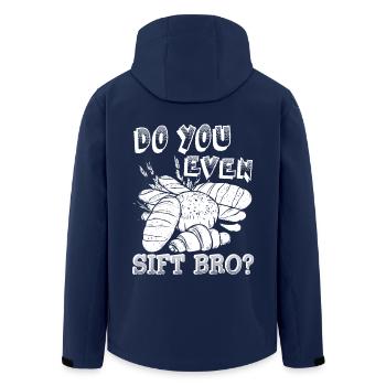 Baker Do You Even Sift Bro - Men’s Recycled Softshell Jacket by Stanley/Stella - navy - Back - AI Model Male 185 light (185cm)
