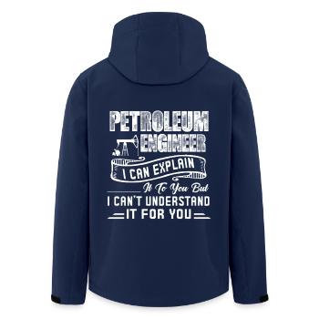 Petroleum Engineer Funny Petroleum Engineer - Men’s Recycled Softshell Jacket by Stanley/Stella - navy - Back - AI Model Male 185 light (185cm)