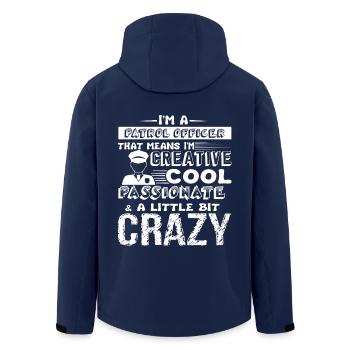 Patrol Officer Cool Patrol Officer - Men’s Recycled Softshell Jacket by Stanley/Stella - navy - Back - AI Model Male 185 light (185cm)