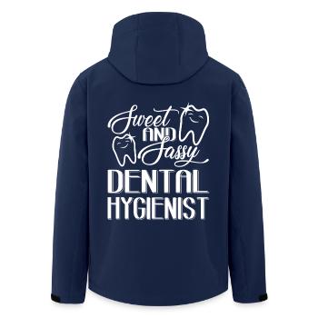 Dental Hygienist Sweet And Sassy Dental Hygienist - Men’s Recycled Softshell Jacket by Stanley/Stella - navy - Back - AI Model Male 185 light (185cm)