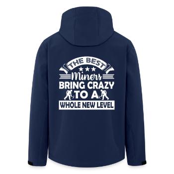 The Best Miners Bring Crazy To A Whole New Level - Men’s Recycled Softshell Jacket by Stanley/Stella - navy - Back - AI Model Male 185 light (185cm)