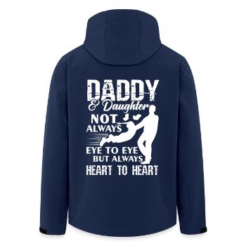 Daddy And Daughter Always Heart To Heart - Men’s Recycled Softshell Jacket by Stanley/Stella - navy - Back - AI Model Male 185 light (185cm)
