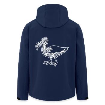 Albatross Albatross Floral Pattern - Men’s Recycled Softshell Jacket by Stanley/Stella - navy - Back - AI Model Male 185 light (185cm)