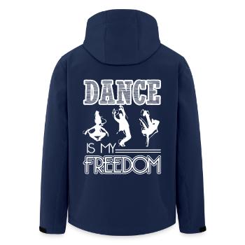 Dancer Dance Is My Freedom - Men’s Recycled Softshell Jacket by Stanley/Stella - navy - Back - AI Model Male 185 light (185cm)