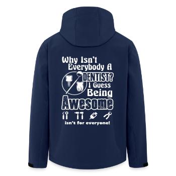 Dentist Awesome Dentist - Men’s Recycled Softshell Jacket by Stanley/Stella - navy - Back - AI Model Male 185 light (185cm)