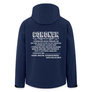 Coroner Coroner Definition - Men’s Recycled Softshell Jacket by Stanley/Stella - navy - Back - AI Model Male 185 light (185cm)