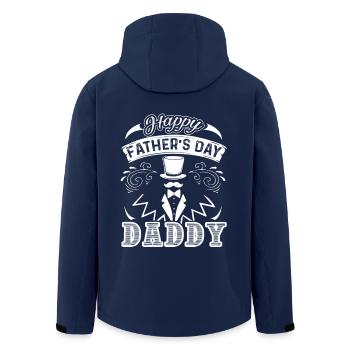 Father's Day Happy Father's Day Daddy - Men’s Recycled Softshell Jacket by Stanley/Stella - navy - Back - AI Model Male 185 light (185cm)