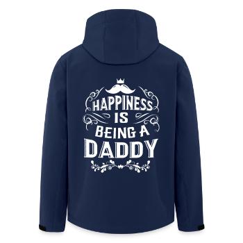 Father's Day Happiness Is Being A Daddy - Men’s Recycled Softshell Jacket by Stanley/Stella - navy - Back - AI Model Male 185 light (185cm)