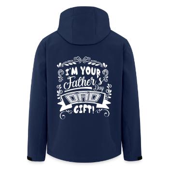 Father's Day I am Your Father Dad Gift - Men’s Recycled Softshell Jacket by Stanley/Stella - navy - Back - AI Model Male 185 light (185cm)