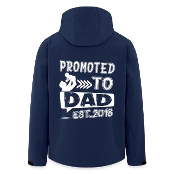 Father's Day Promoted To Dad - Men’s Recycled Softshell Jacket by Stanley/Stella - navy - Back - AI Model Male 185 light (185cm)