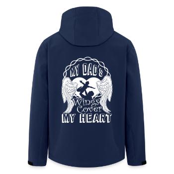 Father's Day My Dad's Wings - Men’s Recycled Softshell Jacket by Stanley/Stella - navy - Back - AI Model Male 185 light (185cm)