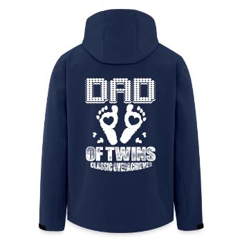 Father's Day Proud Dad Of Twins - Men’s Recycled Softshell Jacket by Stanley/Stella - navy - Back - AI Model Male 185 light (185cm)