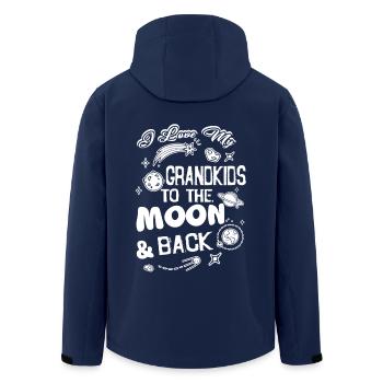 Father's Day I Love My Grandkids - Men’s Recycled Softshell Jacket by Stanley/Stella - navy - Back - AI Model Male 185 light (185cm)