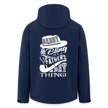 Father's Day It Father Day Things - Men’s Recycled Softshell Jacket by Stanley/Stella - navy - Back - AI Model Male 185 light (185cm)