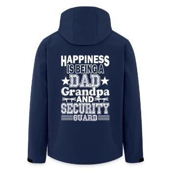 Security Guard Dad Grandpa - Men’s Recycled Softshell Jacket by Stanley/Stella - navy - Back - AI Model Male 185 light (185cm)