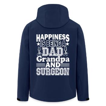 Surgeon Dad Grandpa And Surgeon - Men’s Recycled Softshell Jacket by Stanley/Stella - navy - Back - AI Model Male 185 light (185cm)