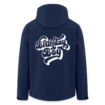 Birthday Boy - Birthday Party Gift For Kids Boys - Men’s Recycled Softshell Jacket by Stanley/Stella - navy - Back - AI Model Male 185 light (185cm)
