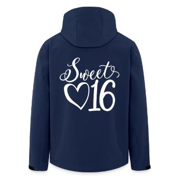 Süßes sechzehn süßes Geschenk zum 16. Geburtstag 16 Jahre alt - Recycelte Männer Softshell-Jacke von Stanley/Stella - Navy - Hinten - AI Model Male 185 light (185cm)