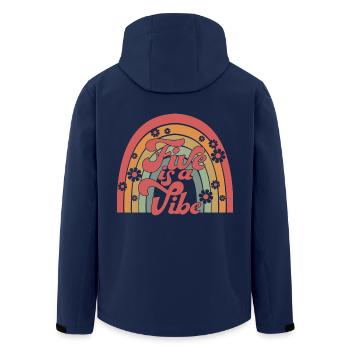 Five Is A Vibe, 5 ans, enfants de 5e anniversaire - Veste softshell homme en polyester recyclé Stanley/Stella - marine - Dos - AI Model Male 185 light (185cm)