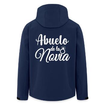 Abuelo de la Novia Bride's Grandpa Wedding Party - Men’s Recycled Softshell Jacket by Stanley/Stella - navy - Back - AI Model Male 185 light (185cm)