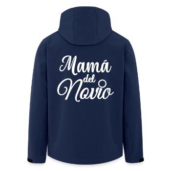 Mama del Novio Groom's Mom Wedding Gift - Men’s Recycled Softshell Jacket by Stanley/Stella - navy - Back - AI Model Male 185 light (185cm)