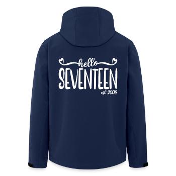 17e anniversaire Femmes Hello dix-sept Est. 2006 - Veste softshell homme en polyester recyclé Stanley/Stella - marine - Dos - AI Model Male 185 light (185cm)