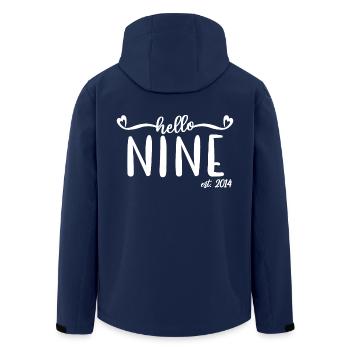 9th Birthday Kids Girls 9 Hello Nine Est. 2014 - Recycelte Männer Softshell-Jacke von Stanley/Stella - Navy - Hinten - AI Model Male 185 light (185cm)