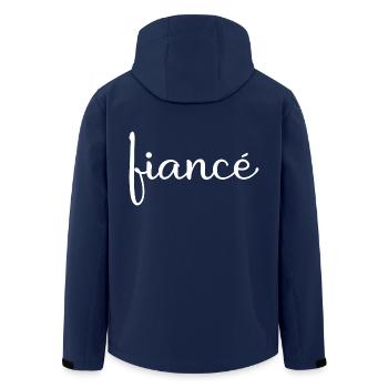 Fiancé Matching Engagement Gift Groom’s Mariage du marié - Veste softshell homme en polyester recyclé Stanley/Stella - marine - Dos - AI Model Male 185 light (185cm)