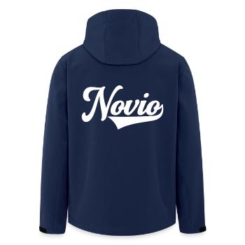 Novio Boyfriend Engagement Wedding Groom's Gift - Men’s Recycled Softshell Jacket by Stanley/Stella - navy - Back - AI Model Male 185 light (185cm)