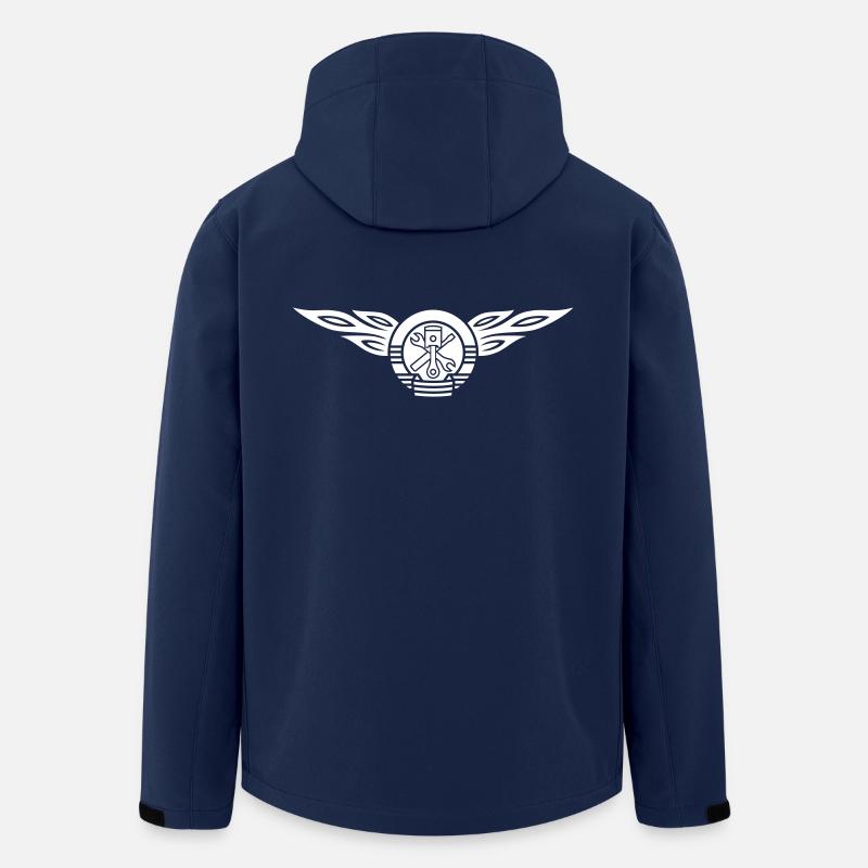 KFZ Flammen Wappen 1c - Recycelte Männer Softshell-Jacke von Stanley/Stella - Navy