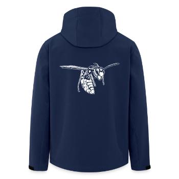 Cool Wasp Insect Sketch Graphic Wasp Animal Lover - Men’s Recycled Softshell Jacket by Stanley/Stella - navy - Back - AI Model Male 185 light (185cm)